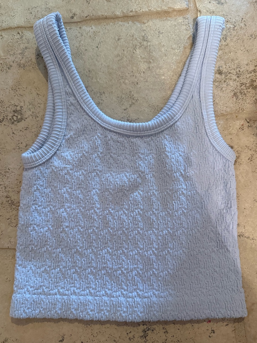 Women's Ocean Drive One Size Lilac Textured Cropped Tank Top (Ultra Stretch)